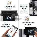 Кофемашина автоматическая DeLonghi ECAM610.74.MB черный/серебристый, исп. кофе - зерновой/молотый, 2.2 л, 1450 Вт, 19 Бар., вид 30