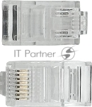 Коннектор Buro RJ45 прозрачный (упак.:20шт)