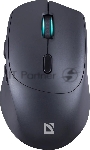 Мышь беспроводная Defender Effect X MS-095 черный, 1600 dpi, радиоканал, USB, кнопки - 6