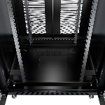 Шкаф серверный напольный Cabeus ND-05C-42U80/120-BK IP20, 42U, 2055х800х1200 мм (ВхШхГ), дверь: перфорация, боковая панель: сплошная, разборный, чёрный, вид 7