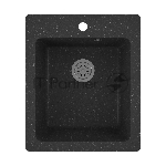 Мойка для кухни BAU Stil Black stone 42х50, выпуск с сифоном в комплекте, черный камень