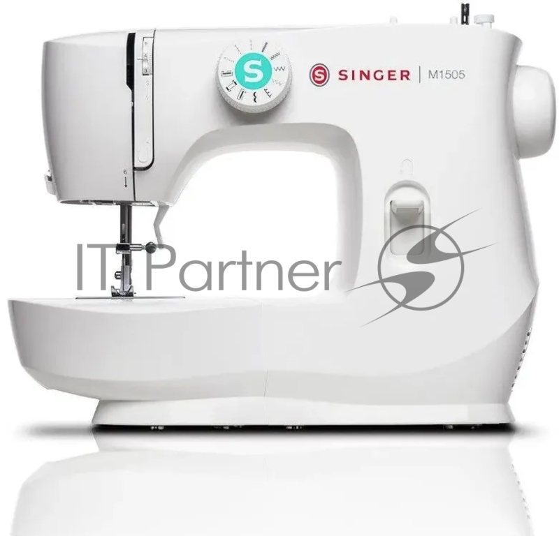 Швейная машина Singer M1505 белый, электромеханическая, вертикальный, 6 операций, петля полуавтомат