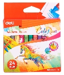Восковые мелки Deli EC20820 Colorun 24 цвета, картонная коробка с европодвесом, вид 8