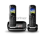 Телефон беспроводной (DECT) Panasonic KX-TGJ322RUB черный (труб. в компл.:2шт) автооветчик АОН