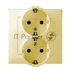 Розетка 2-м СП Simon15 с заземл. сл. кость Simon 1590459-031