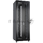Шкаф серверный напольный Cabeus ND-05C-42U80/120-BK IP20, 42U, 2055х800х1200 мм (ВхШхГ), дверь: перфорация, боковая панель: сплошная, разборный, чёрный