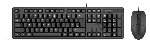 Комплект клавиатура+мышь A4Tech KK-3330 проводной, USB, 1200 DPI, чёрный