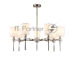 Люстра Ambrella light LH72373/7 DBS/WH темная латунь/белый E14/7 max 40W D840*720
