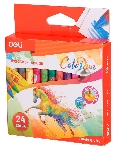Восковые мелки Deli EC20820 Colorun 24 цвета, картонная коробка с европодвесом, вид 7