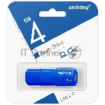 Флешка USB Smartbuy CLUE Blue (SB4GbCLU-BU), 4Gb, USB 2.0, R/W 15/8, синий