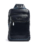 Рюкзак слинг мужской Piquadro Blue Square CA6589B2/BLU2, кожа, темно-синий
