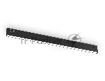 Трековый светильник GL2325 BK черный IP20 20W 3CCT 3000-6400K 48V 400*10*37