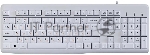 Клавиатура Acer OKW500 проводная, USB Type-A, белый