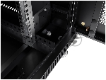 Шкаф серверный напольный Cabeus ND-05C-47U80/100-BK IP20, 47U, 2277х800х1000 мм (ВхШхГ), дверь: перфорация, боковая панель: сплошная, разборный, чёрный, вид 3