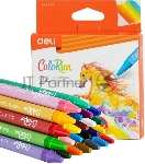Восковые мелки Deli EC20820 Colorun 24 цвета, картонная коробка с европодвесом, вид 6