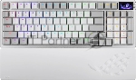 Клавиатура ASUS ROG Azoth 96 HE гибридная, USB Type-C, Bluetooth, радиоканал, белый