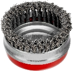 Щетка Matrix для УШМ Heavy Duty, 125 мм, М14, Чашка, крученая проволока 0,5 мм, вид 10