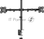 Кронштейн ONKRON D221E для двух мониторов 13"-32" настольный, черный
