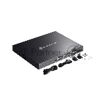 Коммутатор TP-Link Omada SG3428XMPP, 24×2.5 Гбит/с + 4×10 Гбит/с SFP+, управляемый, вид 5