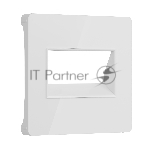 Накладка для двойной розетки Еthernet RJ-45 (белый акрил)