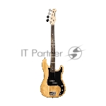 Бас-гитара STAGG SBP-30 NAT 4-х струнная форма Precision Bass, корпус павловния, гриф клен, накладка грифа палисандр, 20 ладов, мензура 867 мм, колки никелированные, бридж PB Classic, звукосниматели 1xPB, регуляторы 1x громкости, 1x тона, цвет натураль