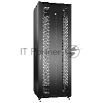 Шкаф серверный напольный Cabeus ND-05C-47U80/100-BK IP20, 47U, 2277х800х1000 мм (ВхШхГ), дверь: перфорация, боковая панель: сплошная, разборный, чёрный