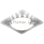 Встраиваемый точечный светильник G215 CH/WH хром/матовый GX53+3W(LED WHITE)