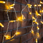 Гирлянда Neon-night Айсикл (бахрома) светодиодный, 1,8 х 0,5 м, белый провод, 230 В, диоды теплый белый, 48 LED