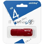 Флешка USB Smartbuy 4Gb CLUE Burgundy (SB4GbCLU-BG)