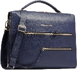 Деловая сумка женская Piquadro Patricia CA4098W140/BLU с отделением для ноутбука 14" синяя натур.кожа