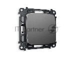 Комплект механизма 1-кл выключателя OMEGA Антрацит серый QUANT (OP6510, VM101) MO651010