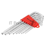 Набор ключей MATRIX имбусовых TORX, 9 шт: T10-T50, CrV, удлиненные, сатин. MATRIX 12306