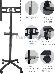 Стойка для телевизора Kromax OMEGA-18 черный 16"-65" макс.40кг напольный мобильный, вид 7