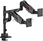 Кронштейн для мониторов Ultramounts UM744BG черный/серый 24"-57" макс.27кг крепление к столешнице поворот и наклон, вид 2
