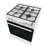 Плита комбинированная Gorenje GK6A40WFFM белый, конфорок 4 шт, духовка 71 л, 60 см x 85 см x 60 см, вид 7
