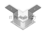 GL1039 WH белый коннектор угловой для встраиваемого магнитного шинопровода Magnetic 220V 80*80*47