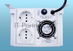 Стабилизатор напряжения Powerman AVS 1000P White (1000ВА,8А,КПД 98%, циф. индикация вх./вых. напряж.)
