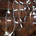 Гирлянда Neon-night Айсикл (бахрома) светодиодный, 1,8 х 0,5 м, белый провод, 220В, диоды белые