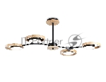 Подвесной светодиодный светильник Ambrella light FL51611/4 BK/LW черный/светлое дерево 3000K/4200K/6400K 28W 825*530*285 (Без ПДУ)