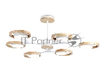 Подвесной светодиодный светильник Ambrella light FL51615/6 WH/LW белый/светлое дерево 3000K/4200K/6400K 42W D825*285 (Без ПДУ)
