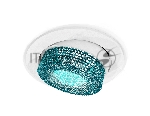 Комплект встраиваемого поворотного светильника Ambrella light XC7651063 SWH/BL белый песок/голубой MR16 GU5.3 (C7651, N7194)