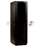 Шкаф телекоммуникационный напольный ЦМО ШТК-М, IP20, 42U, 2030х800х1000 мм (ВхШхГ), дверь: тонированное стекло, цвет: чёрный