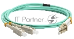 Патч-корд оптический LANMASTER, дуплексный, LC/PC-SC/PC, OM3, LSZH, 2.0 м