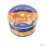 Диск DVD-R Verbatim 4.7Gb 16x Cake Box (50шт) (43788), вид 3