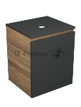 Тумба Bau Dream Blackwood 50 графит, раковина BAU Nimb 51х41 белая, выпуск клик клак белый