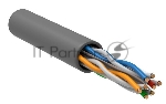 Кабель связи ITK витая пара U/UTP, кат.6, 4 пары 23AWG solid, 305м, ПВХ, серый