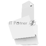 Вытяжка наклонная Korting KHC 65070 GW / 60см, электронное сенсорное управление Touch, 3 режима, 450 м3/ч., таймер, алюминиевый жировой фильтр, лампы освещения LED, ур.шума 50 дб, белое стекло