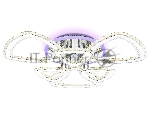 Потолочный светодиодный светильник FA8861/3+3 CH хром 153W 3000K+6400K/3000K/6400K/4200K+4200K 670*610*130 (ПДУ РАДИО 2.4G)