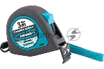 Рулетка Gross "Ergonomisch", 3 м x 16 мм, магнитный обрезиненный зацеп 31101