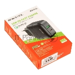 Сетевое зарядное устройство BOROFONE BA46A Premium, один порт USB, один порт Type-C, PD, 18W, 5V, 3.0A, черный
